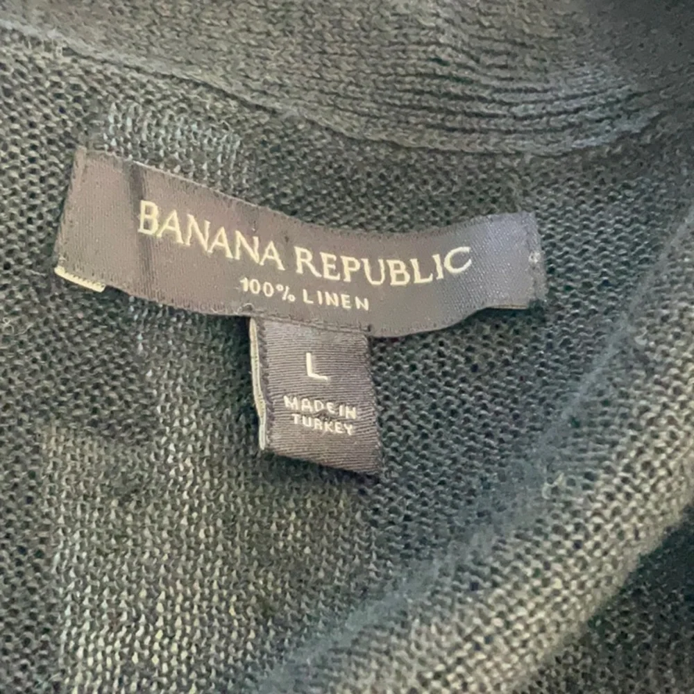Banana Republic Black Linen Cardigan Sweater - Picture 2 of 3